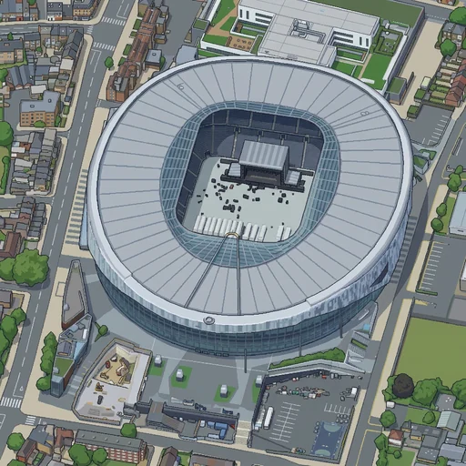 Teacher drawing of the stadium