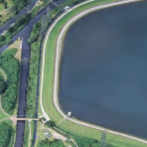 Render of a reservoir in the Lea Valley