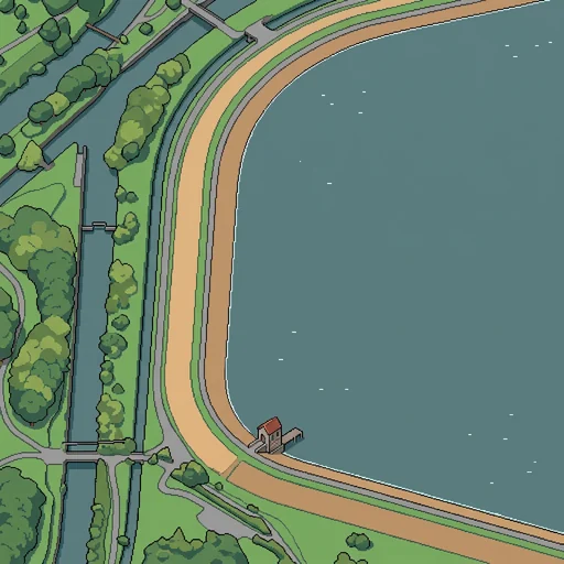 Teacher drawing of the reservoir