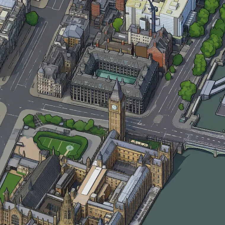 Big Ben on the published map