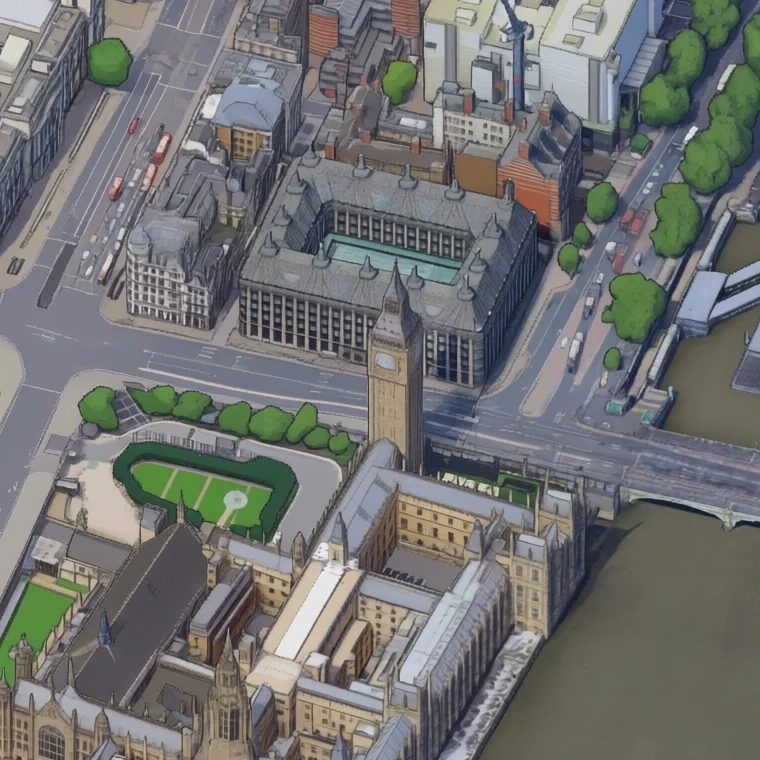 Big Ben drawn by the New York LoRA