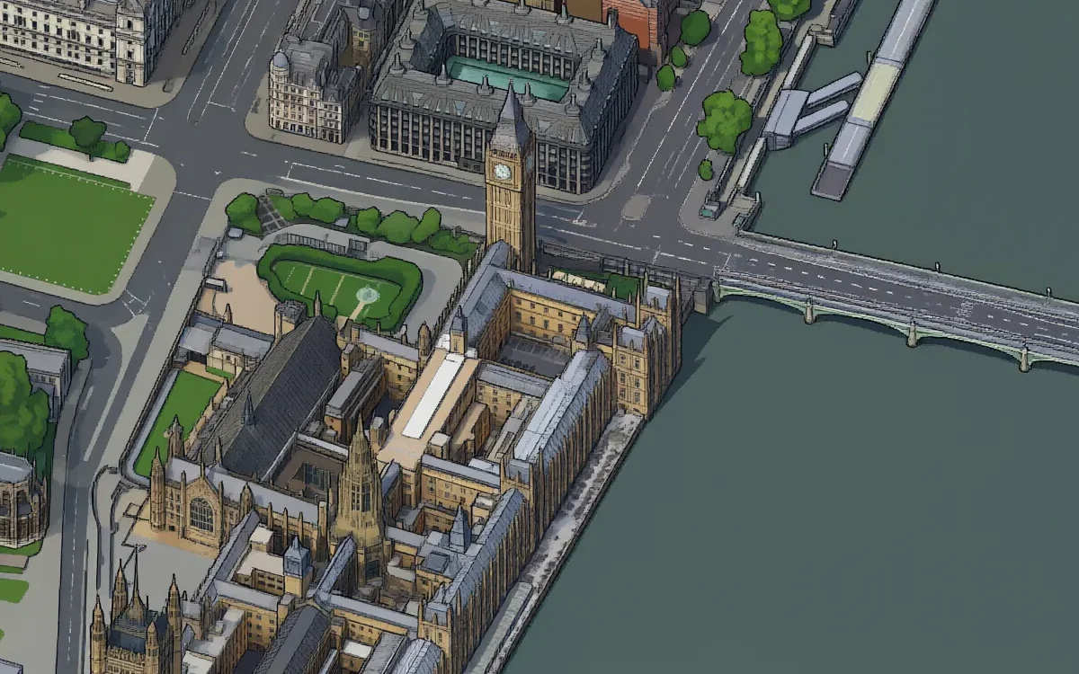 The map around Westminster at full resolution