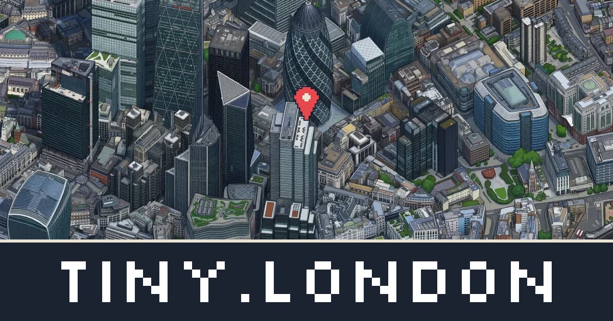 The Gherkin in pixel art