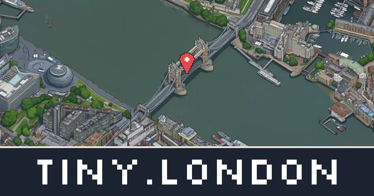 Tower Bridge in pixel art