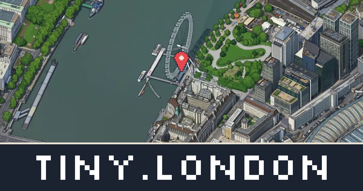 London Eye in pixel art