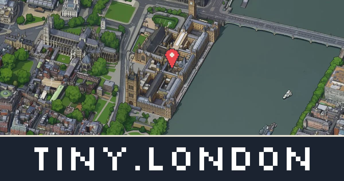 Palace of Westminster in pixel art
