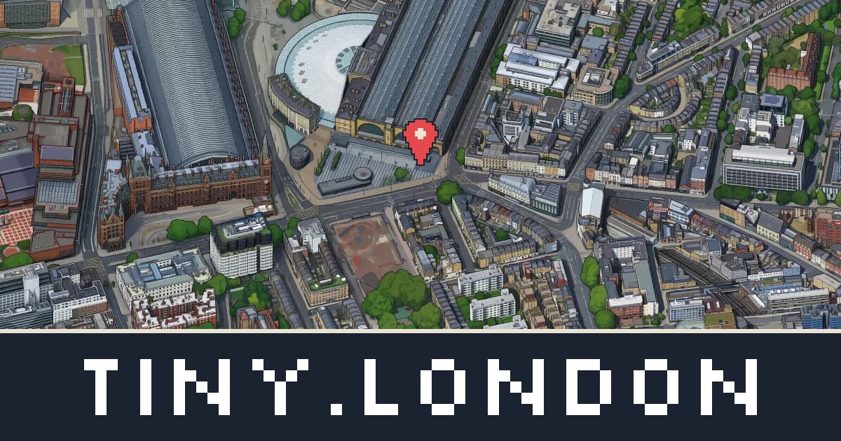 King's Cross in pixel art