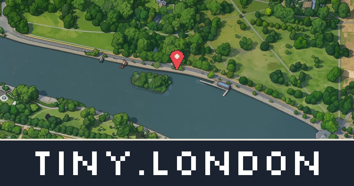 Hyde Park drawn as isometric pixel art on tiny.london