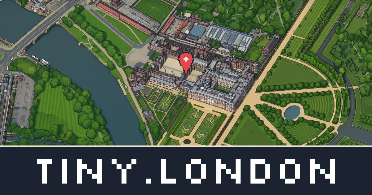 Hampton Court Palace in pixel art