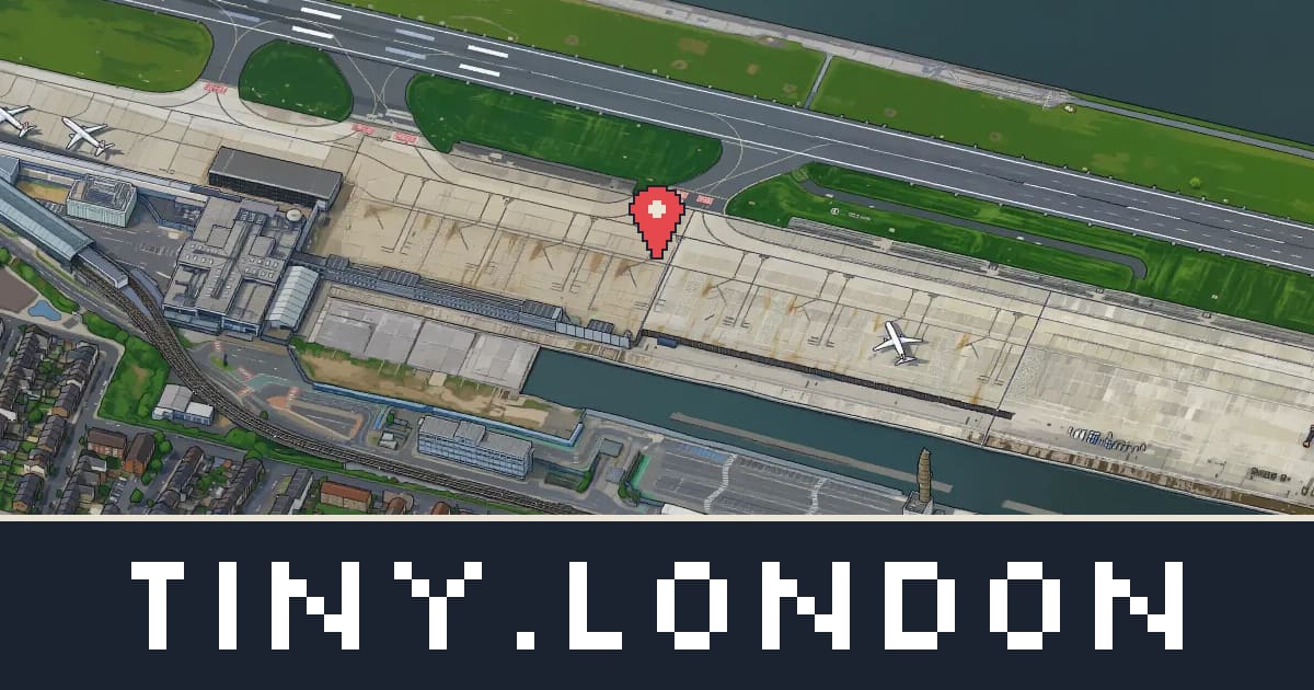 London City Airport in pixel art