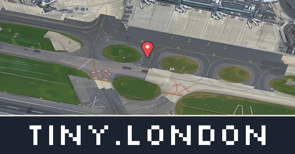 Heathrow Airport in pixel art