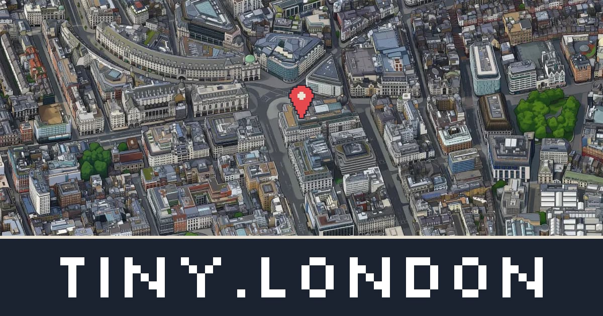 Piccadilly Circus in pixel art