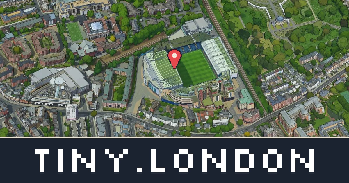 Stamford Bridge in pixel art