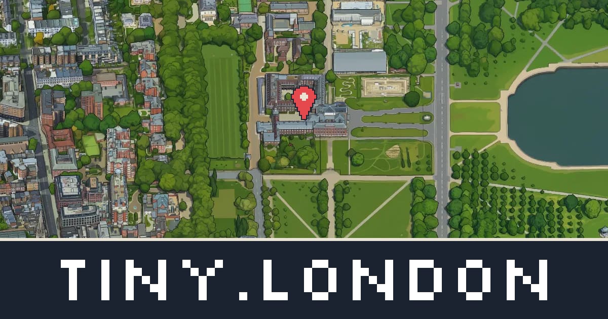 Kensington Palace in pixel art