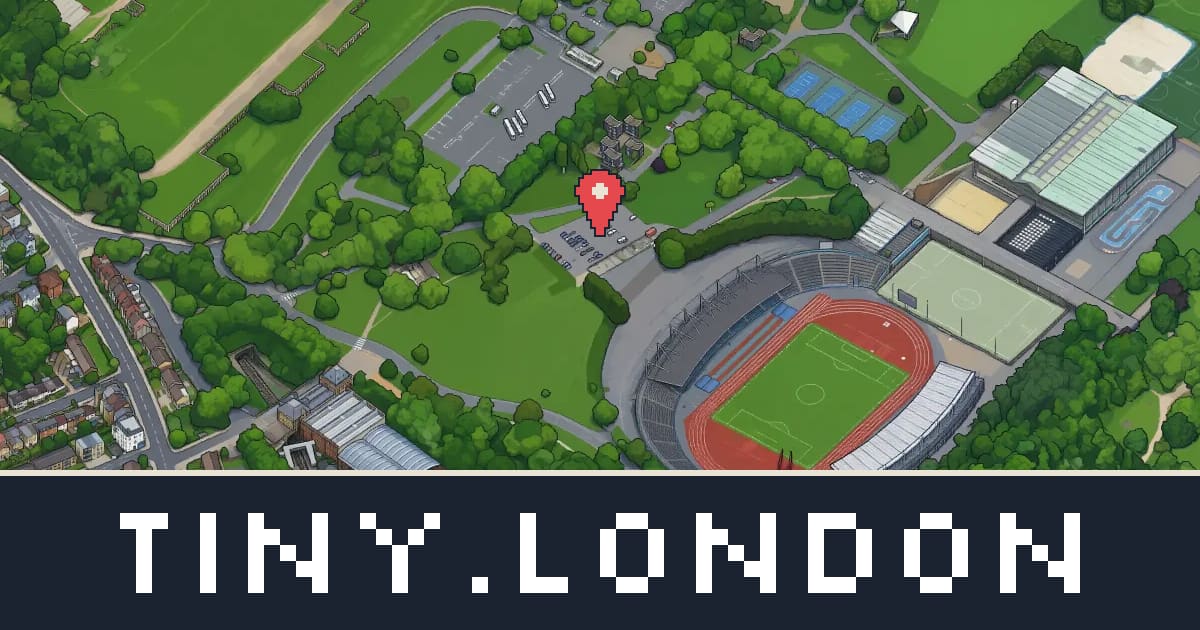 Crystal Palace Park in pixel art