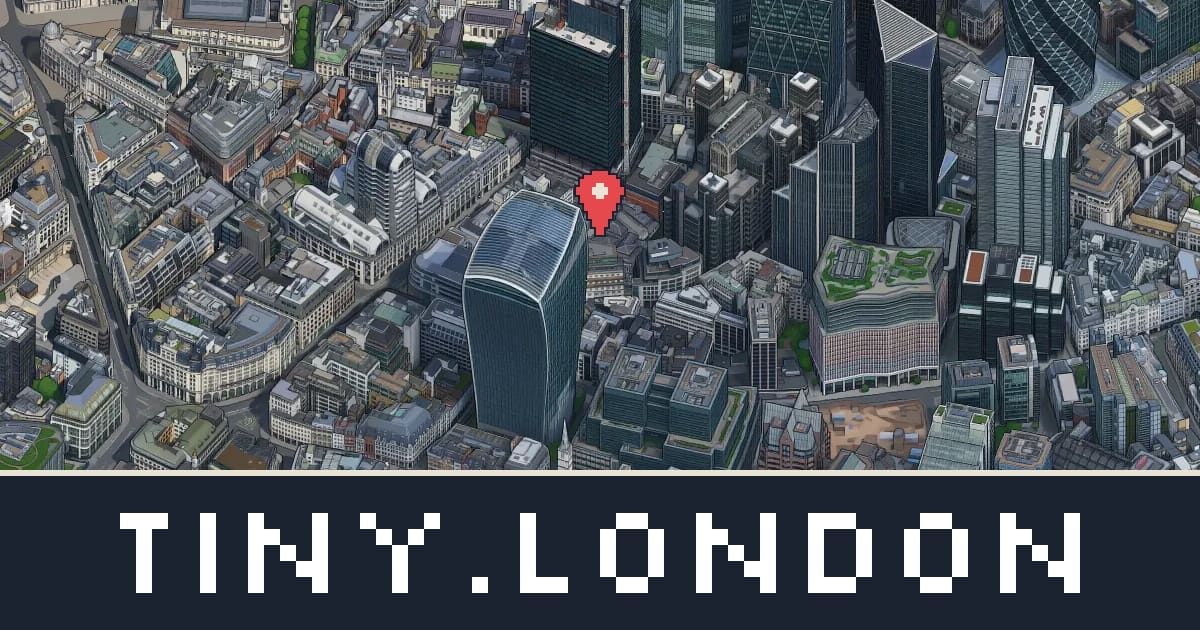 Leadenhall Market drawn as isometric pixel art on tiny.london