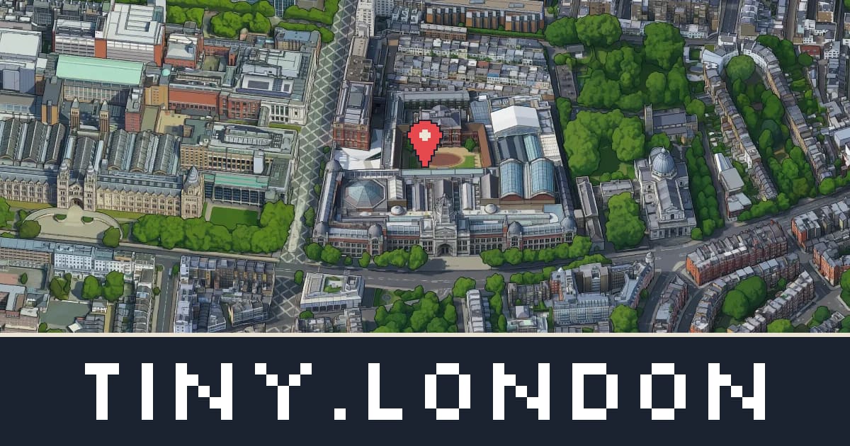 Victoria and Albert Museum in pixel art