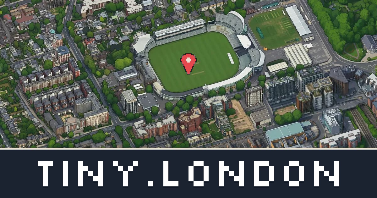 Lord's Cricket Ground in pixel art